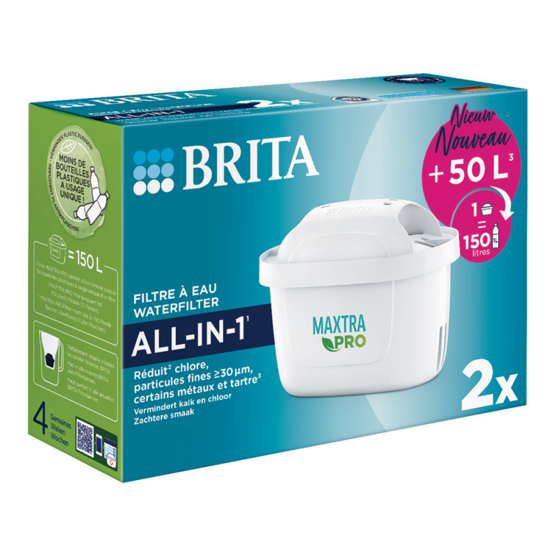Cartouches filtrantes à eau Brita Maxtra Pro - Lot de 4 - JPG