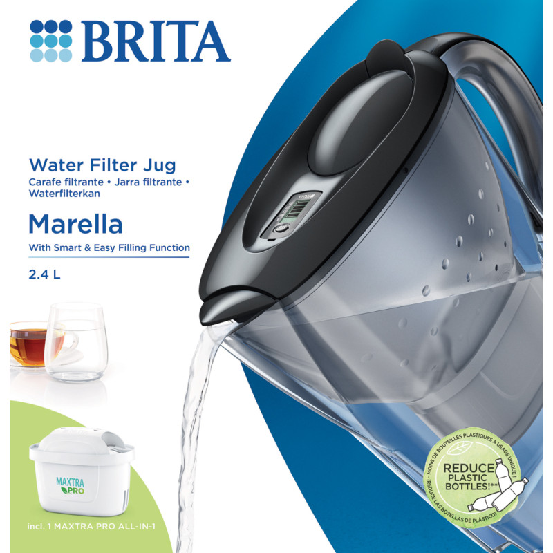 Carafe filtrante Marella cool graphite 2,4 L BRITA Carafe filtrante Marella cool graphite 2,4 L BRITA