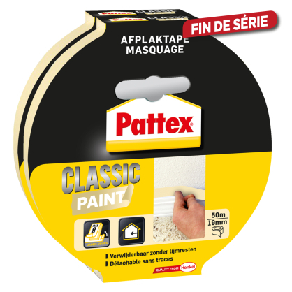 Ruban de masquage Classic Paint beige 19 mm x 50 m Duopack PATTEX