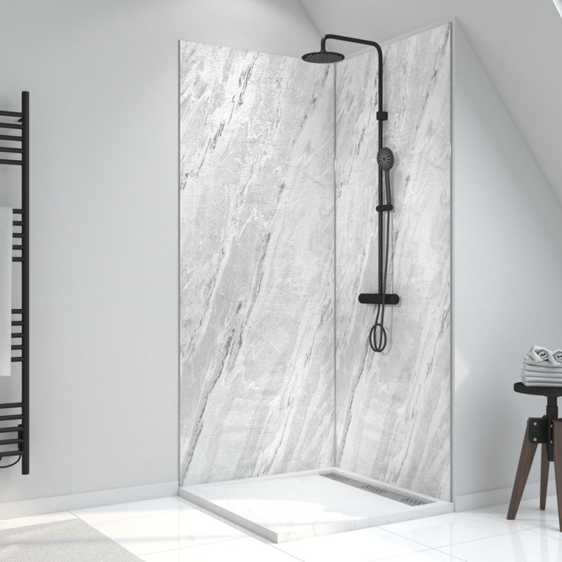 Panneau mural de douche Homestone ice storm 90 x 210 cm AURLANE