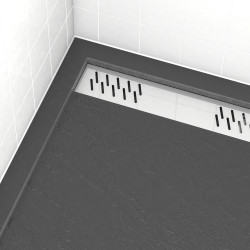 Grille de caniveau pour receveur de douche chrome 90 cm AURLANE