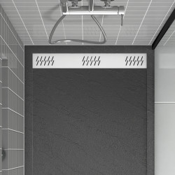 Grille de caniveau pour receveur de douche blanche 80 cm AURLANE