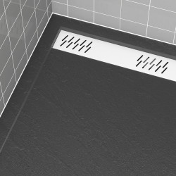 Grille de caniveau pour receveur de douche blanche 90 cm AURLANE