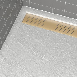 Grille de caniveau pour receveur de douche or 90 cm AURLANE