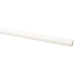 Latte quart de rond en pin blanche 270 x 1,1 x 1,1 cm