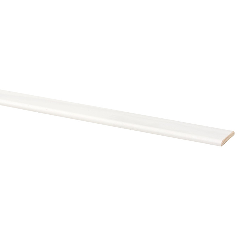 Moulure de recouvrement en pin blanche 270 x 2,2 x 0,4 cm