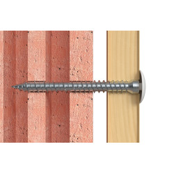 Vis de fixation pour cadres FFSZ 7,5 x 132 mm 100 pièces Vis de fixation pour cadres FFSZ 7,5 x 132 mm 100 pièces