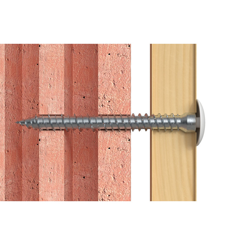 Vis de fixation pour cadres FFSZ 7,5 x 132 mm 100 pièces Vis de fixation pour cadres FFSZ 7,5 x 132 mm 100 pièces