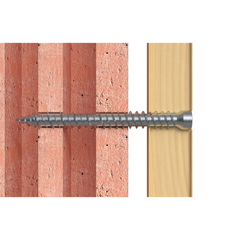 Vis de fixation pour cadres FFSZ 7,5 x 132 mm 100 pièces Vis de fixation pour cadres FFSZ 7,5 x 132 mm 100 pièces