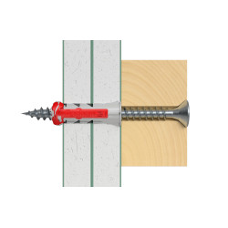 Cheville DuoPower en nylon avec collerette Ø 6 x 30 mm 28 pièces Cheville DuoPower en nylon avec collerette Ø 6 x 30 mm 28 pièces