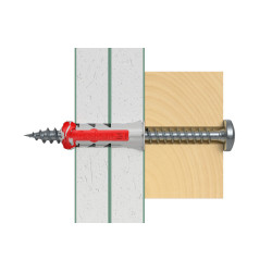 Cheville DuoPower en nylon avec collerette Ø 10 x 50 mm 8 pièces Cheville DuoPower en nylon avec collerette Ø 10 x 50 mm 8 pièces