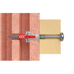 Cheville DuoPower en nylon avec collerette Ø 10 x 50 mm 8 pièces Cheville DuoPower en nylon avec collerette Ø 10 x 50 mm 8 pièces