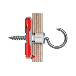 Cheville à bascule Duotec RH en nylon Ø 10 x 39 mm avec crochet rond 2 pièces