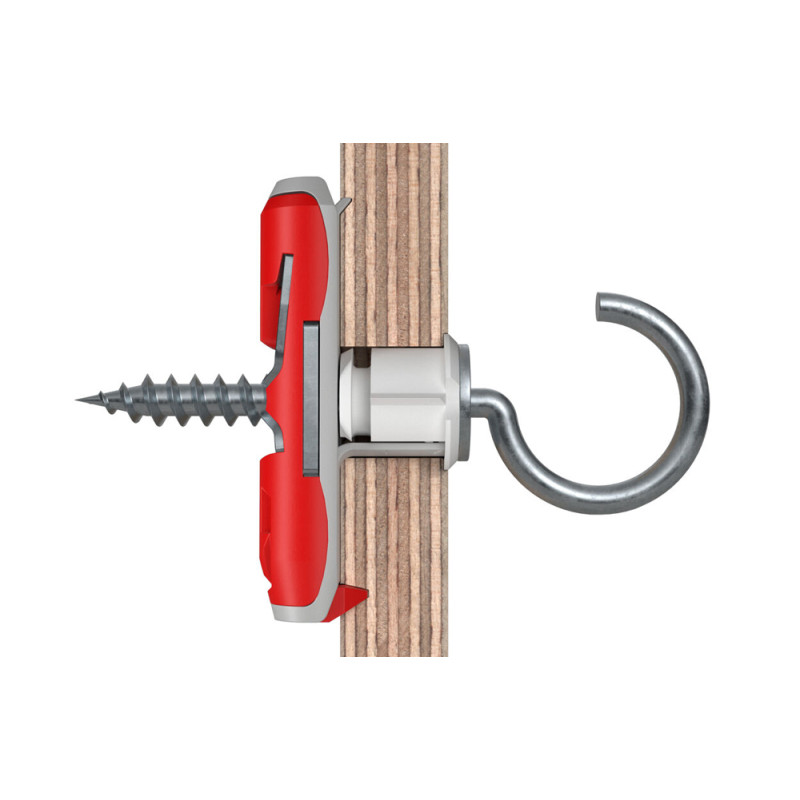 Cheville à bascule Duotec RH en nylon Ø 10 x 39 mm avec crochet rond 2 pièces