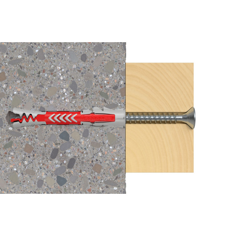 Cheville DuoPower en nylon avec collerette Ø 10 x 85 mm 4 pièces