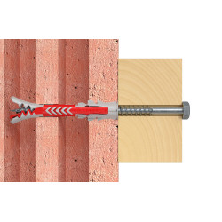 Cheville DuoPower en nylon avec collerette Ø 10 x 85 mm 4 pièces