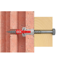 Cheville DuoPower en nylon avec collerette Ø 12 x 60 mm 4 pièces