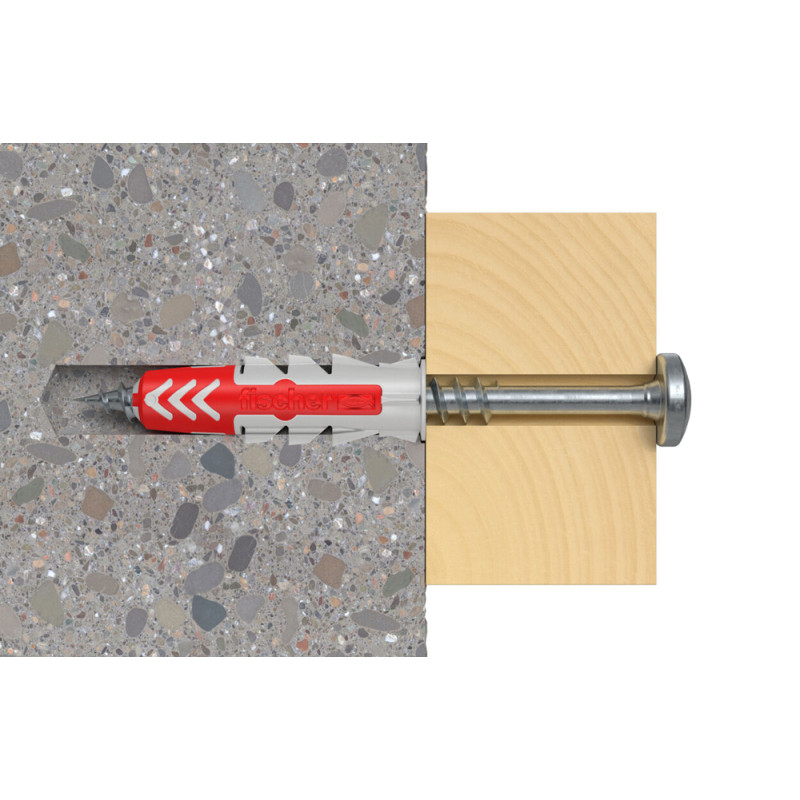 Cheville DuoPower en nylon avec collerette Ø 14 x 70 mm 20 pièces