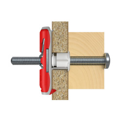 Cheville à bascule Duotec en nylon Ø 12 x 46 mm 2 pièces