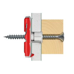 Cheville à bascule Duotec en nylon Ø 12 x 46 mm 2 pièces