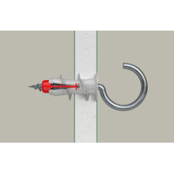 Cheville autoforeuse DuoBlade RH pour plaques de carton-plâtre avec crochet rond 6 pièces