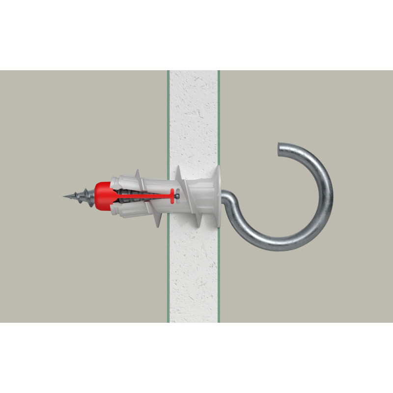 Cheville autoforeuse DuoBlade RH pour plaques de carton-plâtre avec crochet rond 6 pièces