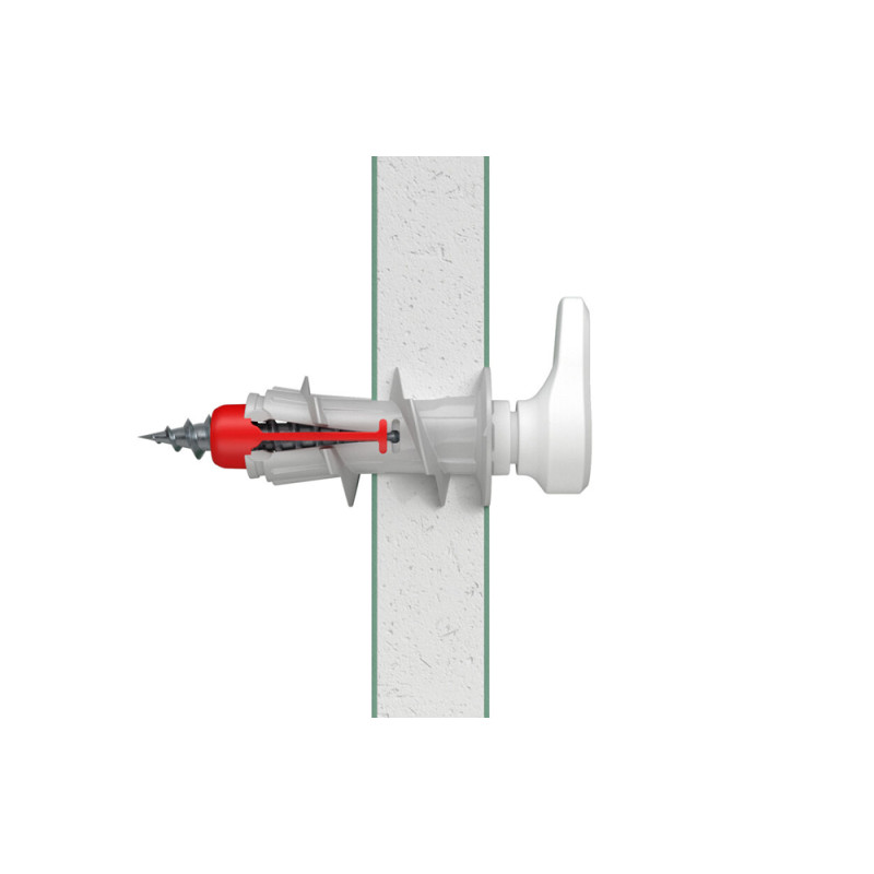 Crochet mural EasyHook droit avec cheville DuoBlade en nylon 6 pièces Crochet mural EasyHook droit avec cheville DuoBlade en nylon 6 pièces