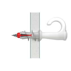 Crochet mural EasyHook rond avec cheville DuoBlade en nylon 6 pièces