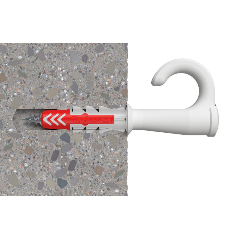 Crochet mural EasyHook rond avec cheville DuoPower en nylon Ø 8 x 40 mm 4 pièces