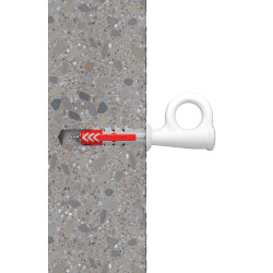 Crochet mural EasyHook à oeillet avec cheville DuoPower en nylon Ø 6 x 30 mm 6 pièces