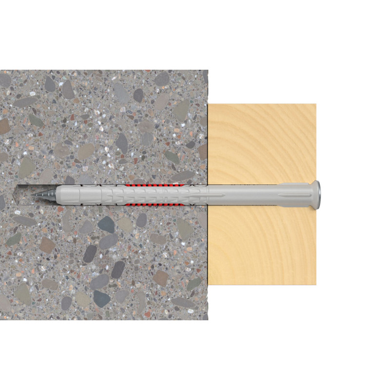 Cheville DuoXpand en nylon Ø 10 x 100 mm avec vis à tête fraisée 50 pièces