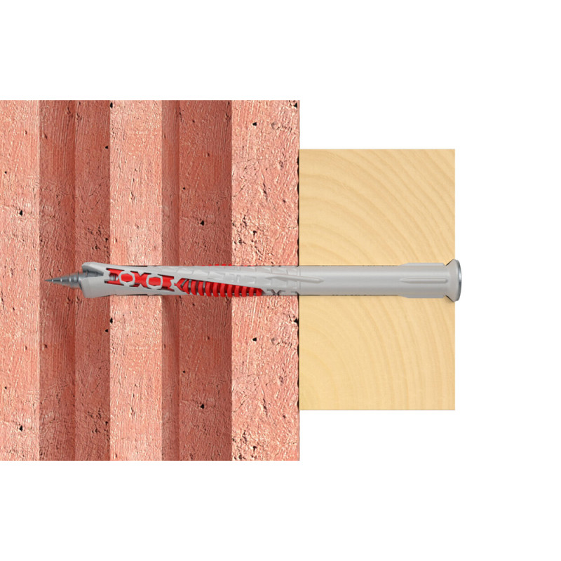Cheville DuoXpand en nylon Ø 8 x 80 mm avec vis à tête fraisée 4 pièces