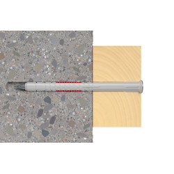 Cheville DuoXpand en nylon Ø 8 x 80 mm avec vis à tête fraisée 4 pièces