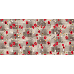 Nappe en PVC non-tissé Poppy Taupe 140 cm au mètre