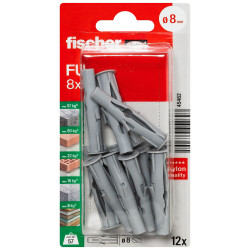 Cheville universelle FU Ø 8 x 50 mm 12 pièces