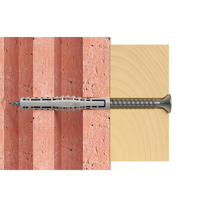 Cheville SX avec collerette Ø 6 x 50 mm 100 pièces