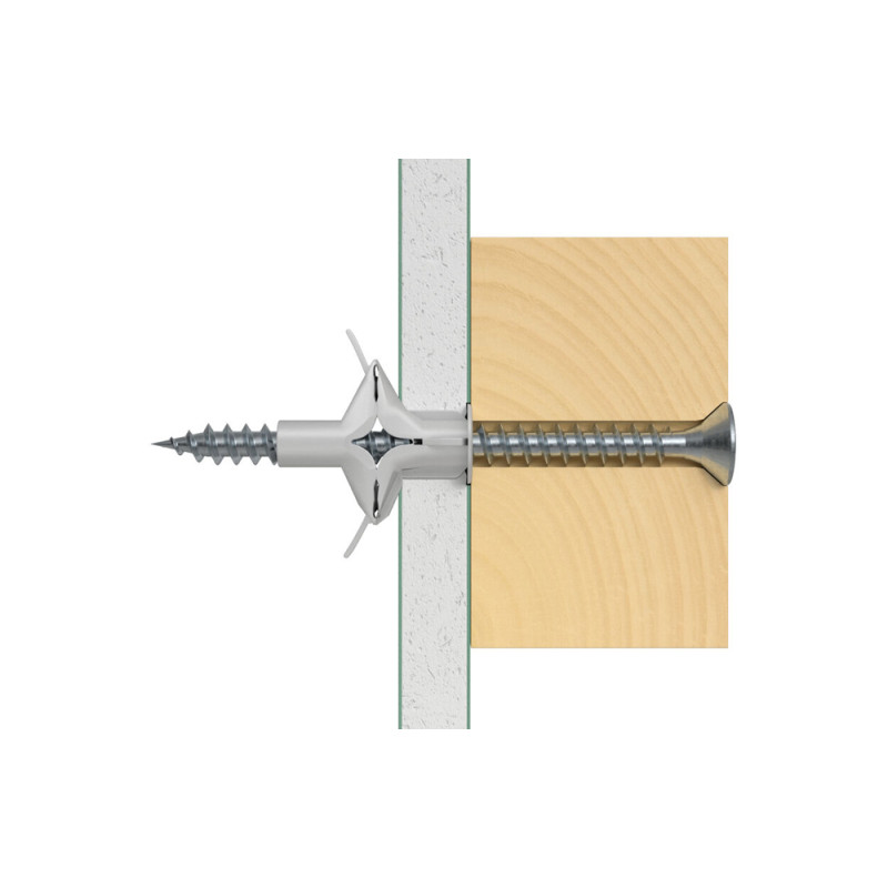 Cheville universelle FU Ø 8 x 50 mm avec vis 6 pièces