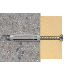 Cheville à expansion SX Ø 8 x 40 mm 10 pièces Cheville à expansion SX Ø 8 x 40 mm 10 pièces