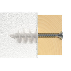 Cheville FID pour matériaux isolants Ø 25 x 90 mm 2 pièces Cheville FID pour matériaux isolants Ø 25 x 90 mm 2 pièces