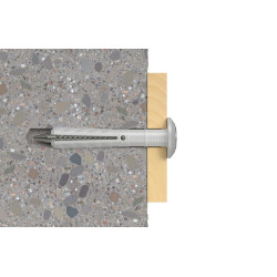 Cheville à frapper N Ø 6 x 30 / 1 mm avec vis à tête fraisée 100 pièces