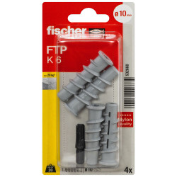 Cheville turbo pour béton cellulaire  Ø 10 x 50 mm 4 pièces