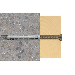 Cheville à expansion avec collerette SX Ø 10 x 80 mm 6 pièces Cheville à expansion avec collerette SX Ø 10 x 80 mm 6 pièces