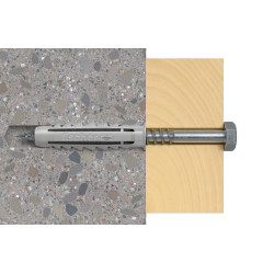 Cheville à expansion avec collerette SX Ø 16 x 80 mm 2 pièces Cheville à expansion avec collerette SX Ø 16 x 80 mm 2 pièces