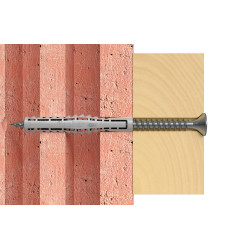 Cheville à expansion avec collerette SX Ø 8 x 65 mm 10 pièces