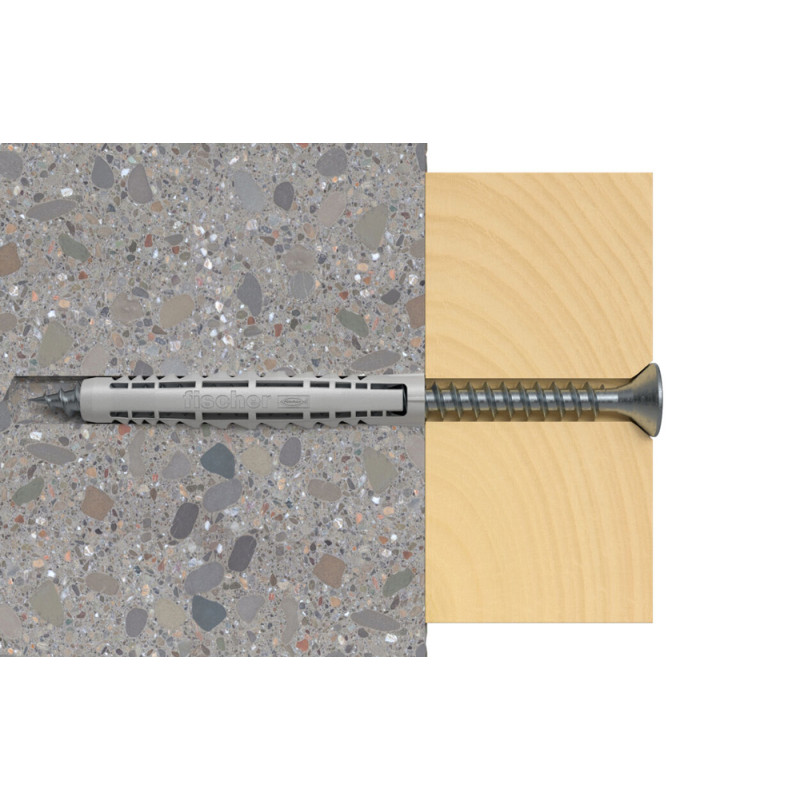 Cheville à expansion avec collerette SX Ø 8 x 65 mm 10 pièces