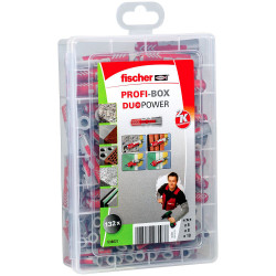 Assortiment de chevilles Profil-Box DuoPower en nylon avec collerette 132 pièces Assortiment de chevilles Profil-Box DuoPower en nylon avec collerette 132 pièces