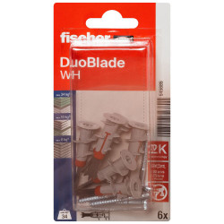 Cheville autoforeuse DuoBlade pour plaques de carton-plâtre avec crochet droit 6 pièces Cheville autoforeuse DuoBlade pour plaques de carton-plâtre avec crochet droit 6 pièces