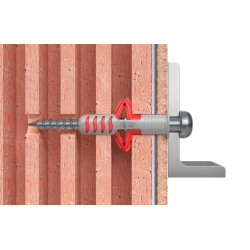 Cheville étanche DuoSeal en nylon Ø 6 x 38 mm avec vis 4 pièces