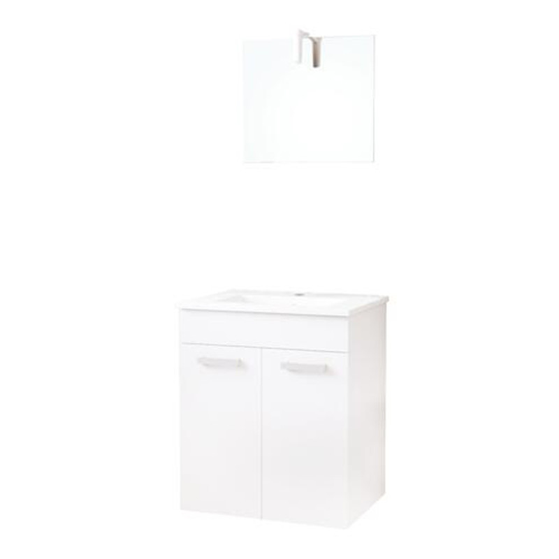 Ensemble de salle de bain avec deux portes Smart blanc 60 cm ONDEE