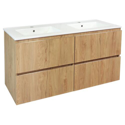 Ensemble de salle de bain avec quatre tiroirs Trendy bois 120 cm ONDEE